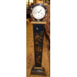 An early 20th century dwarf longcase clock, the 19 cm diameter dial with Arabic numerals, in a