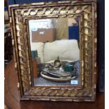 A gilt wall mirror, 55.5 cm high