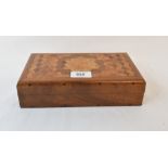 A Tunbridge Ware Tumbling Blocks box and cover, 23 cm high