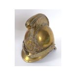 A French fire brigade brass helmet See illustration