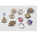 Ten sweetheart brooches, including Cheshire, Somerset and Middlesex