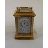 A miniature carriage timepiece, 10 cm high