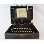 A Corona Special folding typewriter, boxed, a Ferguson 289L radio, and assorted light fittings (qty)
