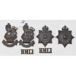 Two Royal Marine pouch badges, and other Royal Marine items