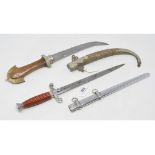 A German Third Reich Luftwaffe dagger, and scabbard, probably of post war manufacture, and a