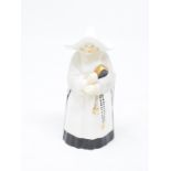 A Royal Worcester candle snuffer, Nun, 9 cm high