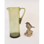 A Whitefriars glass lemonade jug, a Poole pottery bird, other ceramics, a canteen of cutlery,