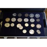 A Queen Victoria crown, 1890, other crowns, coins, medallions, and a small group of banknotes, in