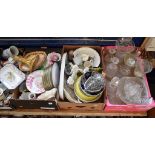 Assorted ceramics, cut glass, table wares and items (9 boxes)