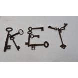 Assorted antique and other keys
