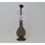 An Indian silver coloured metal rosewater sprinkler, 31 cm high