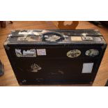 A French Innovation Luggage composite suitcase, with old stickers, 81 cm wide