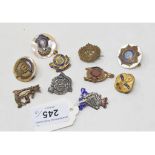 Ten sweetheart brooches, including RIR, Royal Fusiliers and Dorset