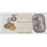 A British War Medal and Victory Medal pair, awarded to 2 Lieut JG Yule, with boxes of issues, and