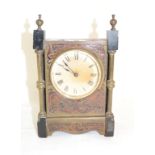 A 19th century mantel clock, in a Boulle case, 23 cm high Report by NG With key