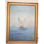 20th century, sailing boats, 34 x 24.5 cm and another (2)