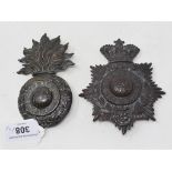 A Royal Marine helmet plate, and another (2)