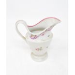 A New Hall porcelain style jug, 11.5 cm high, and other ceramics (box) Report by NG Jug only: New