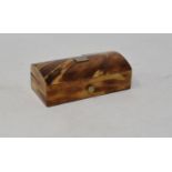 A 19th century tortoiseshell box, 7 cm wide