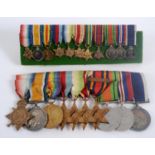 A group of ten medals, awarded to L E Cowie AB RM, comprising a 1914-15 trio (the Star having an