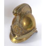 A French fire brigade brass helmet See illustration