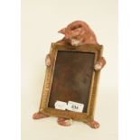 A painted bronze cat photograph frame, 25 cm high Report by RB Modern