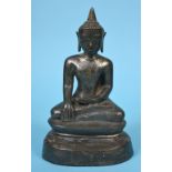 A Burmese bronze Buddha, seated, 22 cm high See illustration