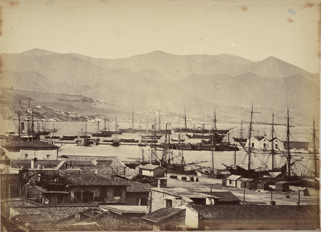 An album of monochrome photographs, including Ottoman Empire by Abdullah Freres, and numerous