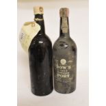 A bottle of Dow's vintage port, 1963, and a bottle of port, with a label, Quinta do Noval vintage