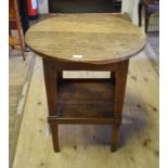 A 19th century French fruitwood cricket table, 62 cm diameter