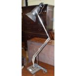 A Herbert Terry anglepoise lamp, with triple stepped base, circa 1935 Report by GH Needs rewiring.
