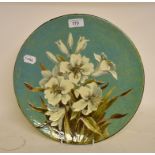 A Doulton Impasto faience charger, decorated leaves, 33 cm diameter Report by NG Crazed glaze