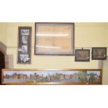 Local interest: Bill Newcombe, a panoramic montage of Sherborne buildings, oil on board, signed