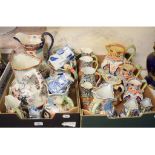 Assorted Mason's Ironstone jugs, various sizes, patterns and shapes (2 boxes)