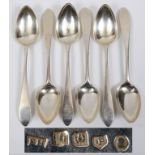 A set of six Scottish silver Old English pattern tablespoons, Edinburgh 1795, approx. 12.3 ozt See