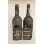 Two bottles of Dow's vintage port, 1963 (2) Bottles heavily soiled, labels loose