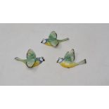 A set of three Beswick Blue Tit wall plaques, 705, 706 & 707, all gloss (3)