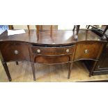 A mahogany serpentine front sideboard, 181 cm wide