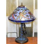 A Tiffany style lamp, 53 cm high Report by RB Modern