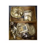 Assorted silver plate, including entree dishes and covers, and a punch set (2 boxes)