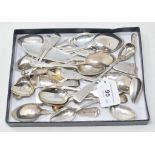 Assorted silver tea and other spoons, approx. 18.0 ozt (qty)