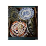 Assorted Mason's Ironstone plates and bowls (box)