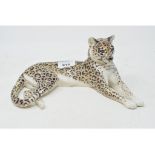 A Nymphenberg porcelain leopard, 153, 11 cm high