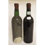 Two bottles of Taylor's port, 1955 (2) Capsules knocked, no labels
