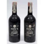 Two bottles of Dow's vintage port, 1963 (2) See illustration Bottles heavily soiled, labels loose
