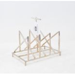 A Dresser style plated toast rack, 15 cm high Modern