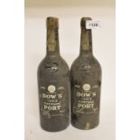 Two bottles of Dow's vintage port, 1963 (2) Bottles heavily soiled, labels loose