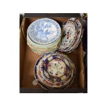 Assorted Mason's Ironstone plates and bowls (box)