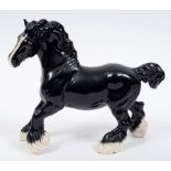 A Beswick Cantering Shire, black, 975, gloss (BCC 1996) See illustration