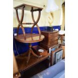 A small chest on chest, 52 cm wide, occasional tables, three rugs and other items (qty)